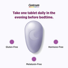 Centrum Restful Sleep close-up of tablet texture for easy swallowing.