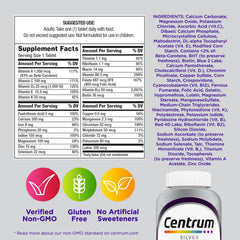 Non-GMO and gluten-free labeling on bottle
