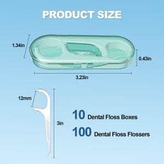 Compact floss dispenser with floss picks – open design