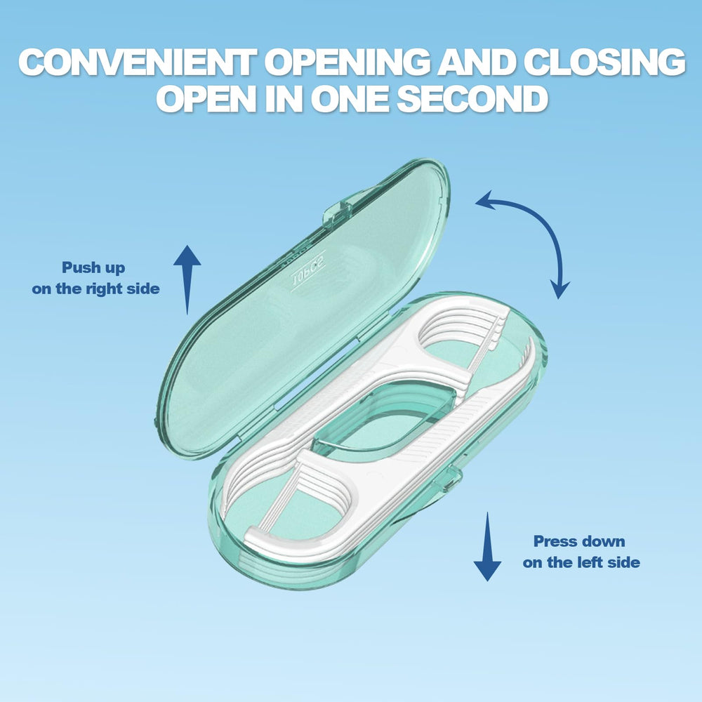 Push-open mechanism for quick access to floss picks