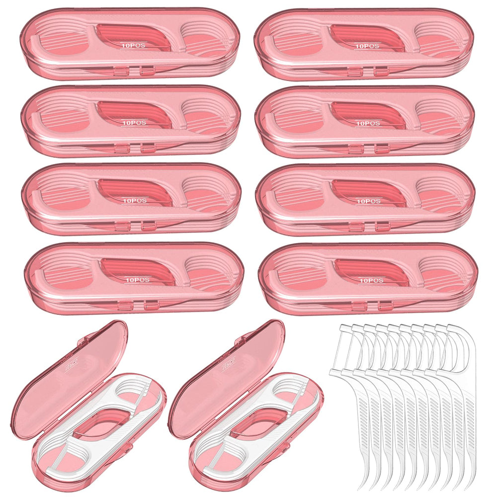 Ceonam 10-pack flosser dispenser with travel case exterior