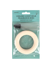Ceramic fragrance ring around a light bulb with diffuser dropper