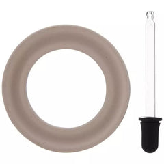 Close-up of ceramic aroma ring and included dropper