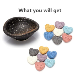 Ceramic oval saucer tray for aromatherapy diffuser