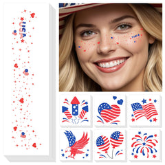 Cerlaza glitter freckles tattoos add festive sparkle for parties and parades.