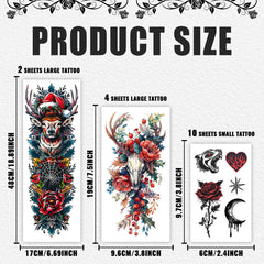 Cerlaza Santa Hat tattoo, bold holiday accessory for festive outfits