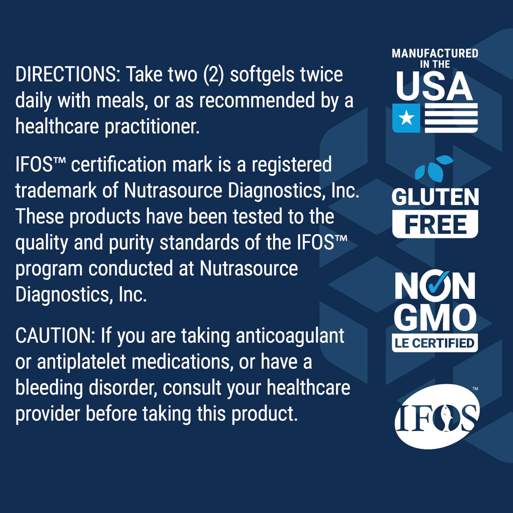 Certificate of Analysis for Life Extension omega-3 product