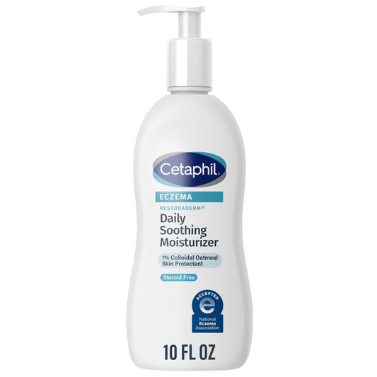 Cetaphil Restoraderm moisturizer bottle front showing eczema hydration