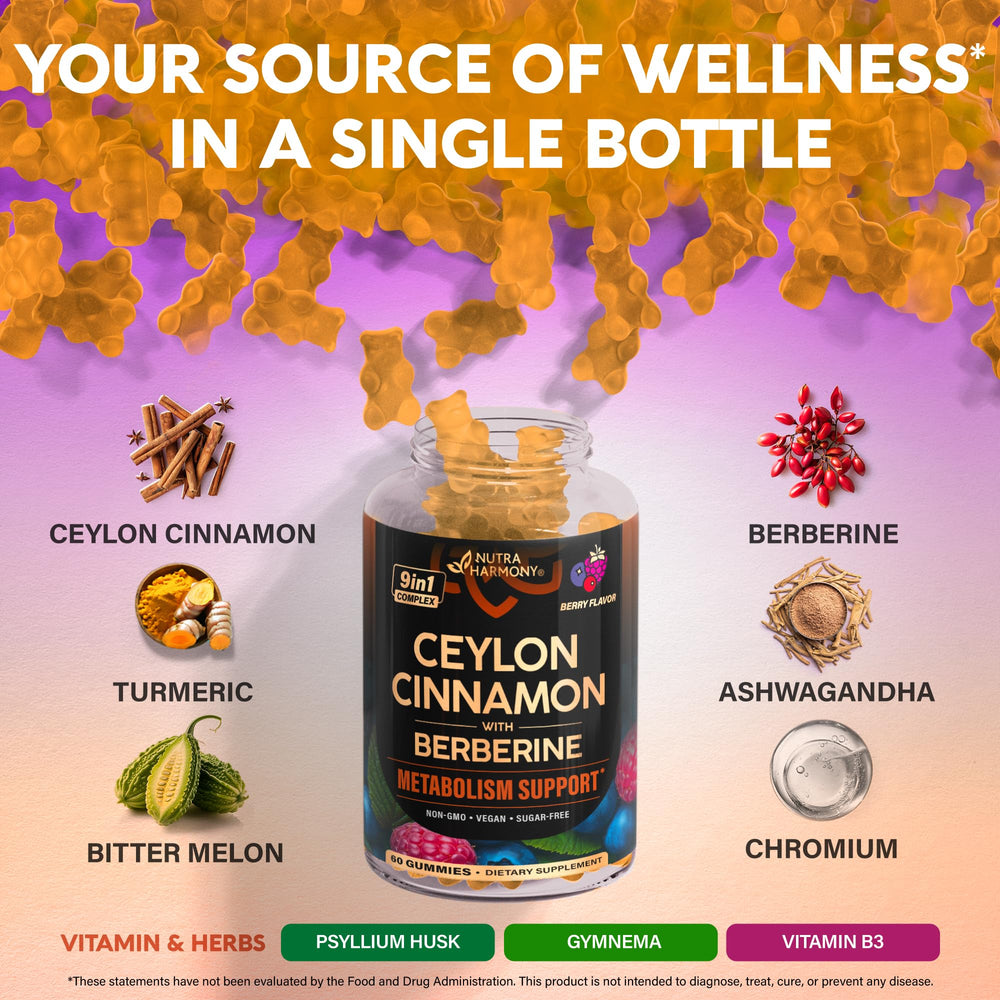 Ashwagandha, Bitter Melon & Chromium supplement icons