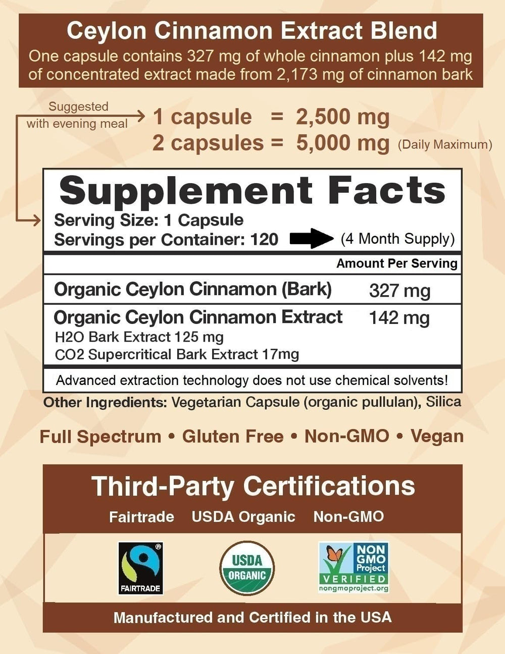 Ingredients and nutrition panel close-up