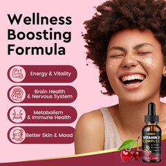 Graphic showing B vitamins B1 through B12 and Folate