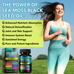 Sea moss and elderberry illustration on packaging