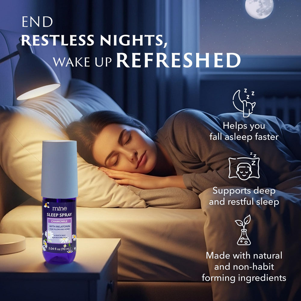 Pillow with spray bottle for bedtime use
