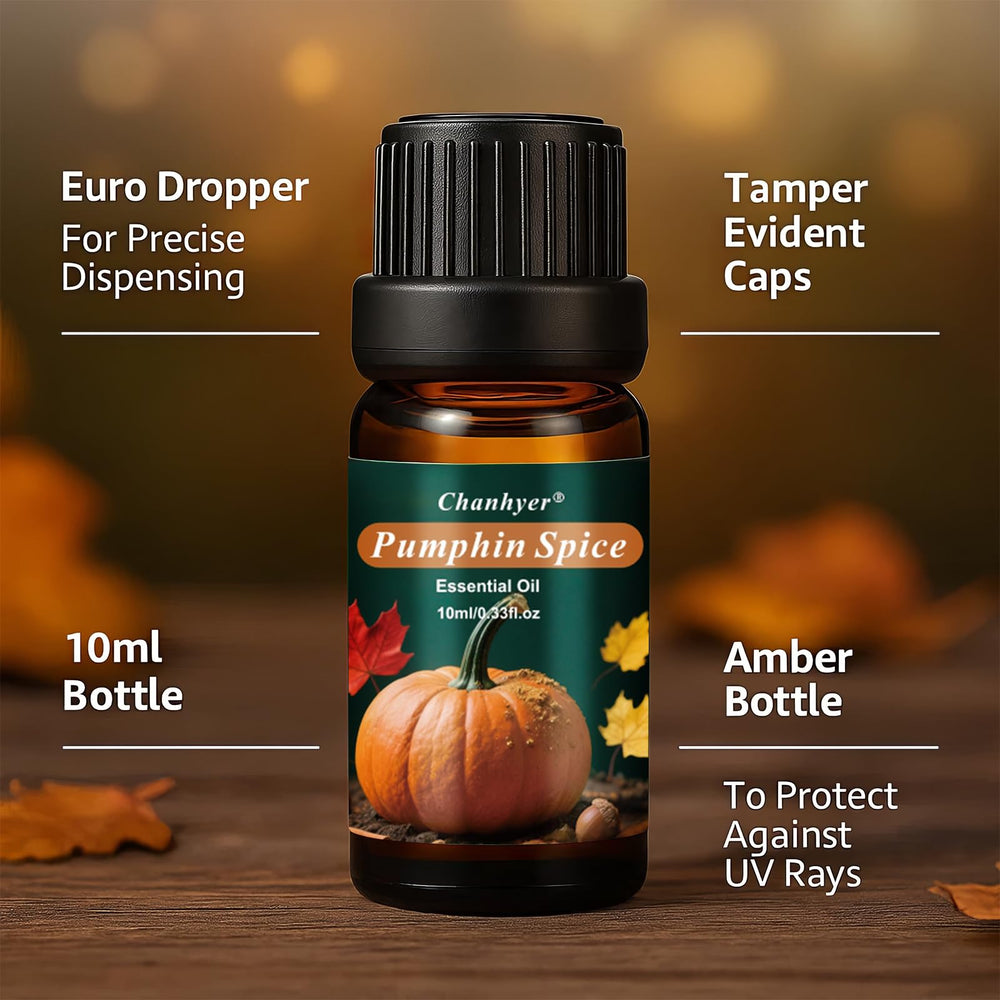 Chanhyer Pumpkin Spice bottle close-up highlighting label and texture benefit