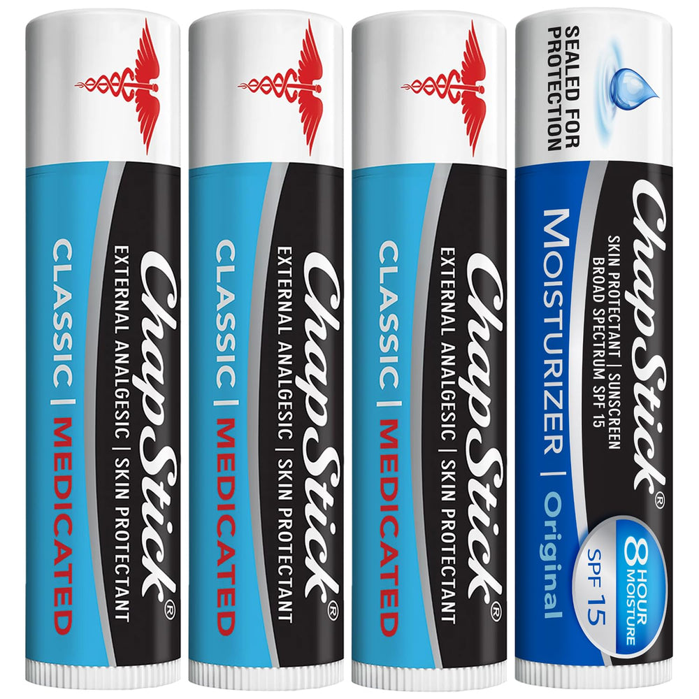 ChapStick Classic Medicated tube delivers soothing relief on contact