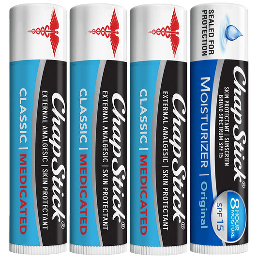 ChapStick Classic Medicated tube delivers soothing relief on contact