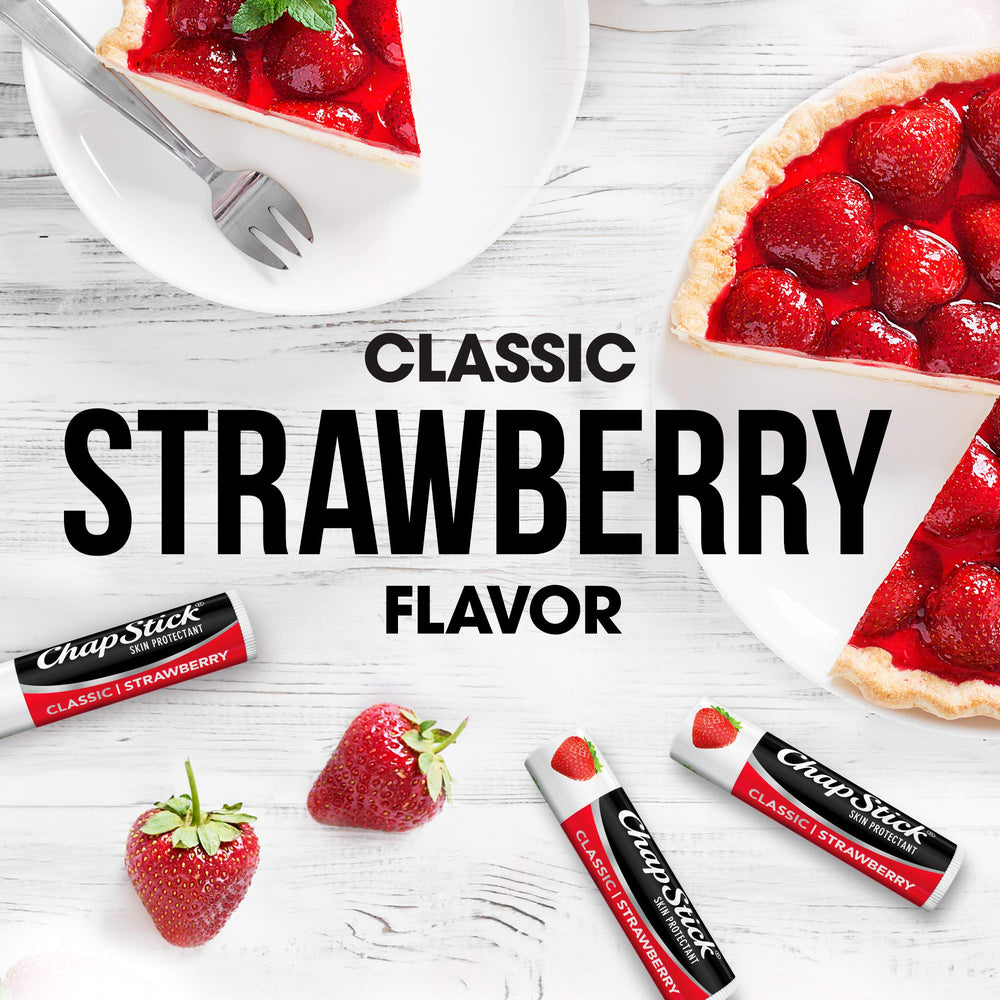 ChapStick strawberry peach lip balm tube with soft color