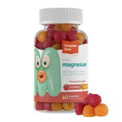 Chapter One Magnesium Gummies bottle and label showing 60 gummies