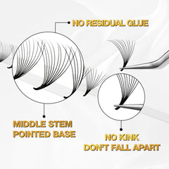 CharmO'clock pre-made 10D fans with durable trays for salon results