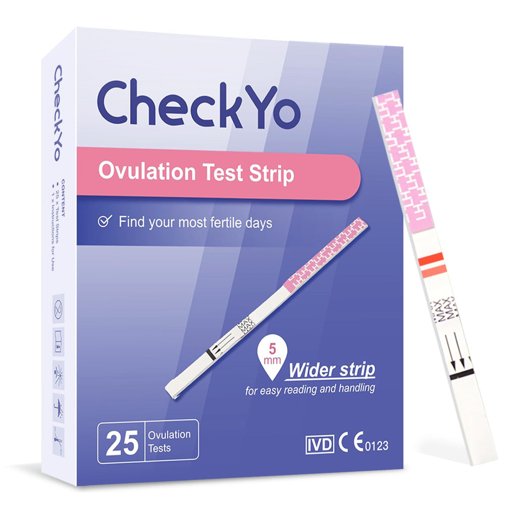 CheckYo 25 Pack ovulation test strips packaging