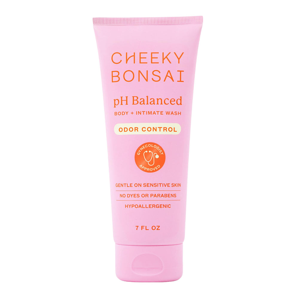 Cheeky Bonsai Everywhere Wash bottle-pour shows gentle daily cleanse for all-day freshness