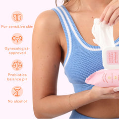 Cheeky Bonsai pH-balanced wipes—hypoallergenic and gynecologist-approved for sensitive skin