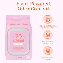 Cheeky Bonsai wipes feature skin-loving papaya scent for spa-like refresh