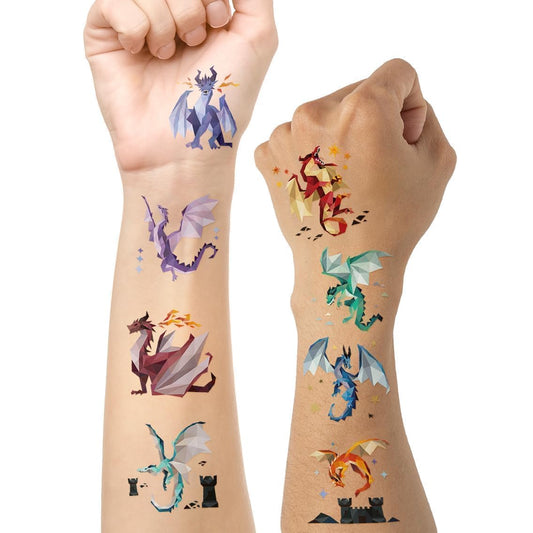 Cheerland dragon tattoos party favors featuring 108 designs for festive body art.
