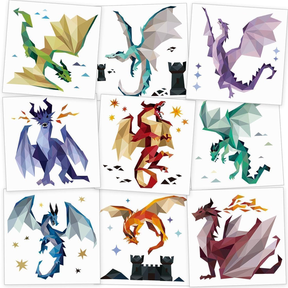 Cheerland tribal dragon tattoos sheet offers dramatic designs for festivals and events.