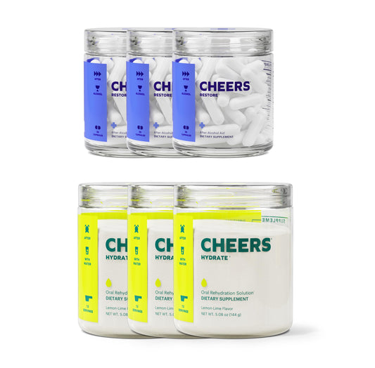 Cheers Restore bottle after drinking supports refreshment