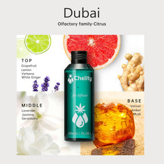 Close-up of Chelity Dubai Diffuser Oil bottle 150ml