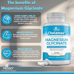 Nutrition facts panel showing 200mg elemental magnesium per serving