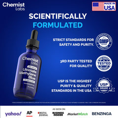 Chemist Labs 1% Methylene Blue Drops 2oz bottle with label