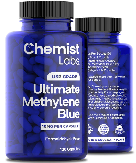 Chemist Labs Methylene Blue Capsules bottle with label