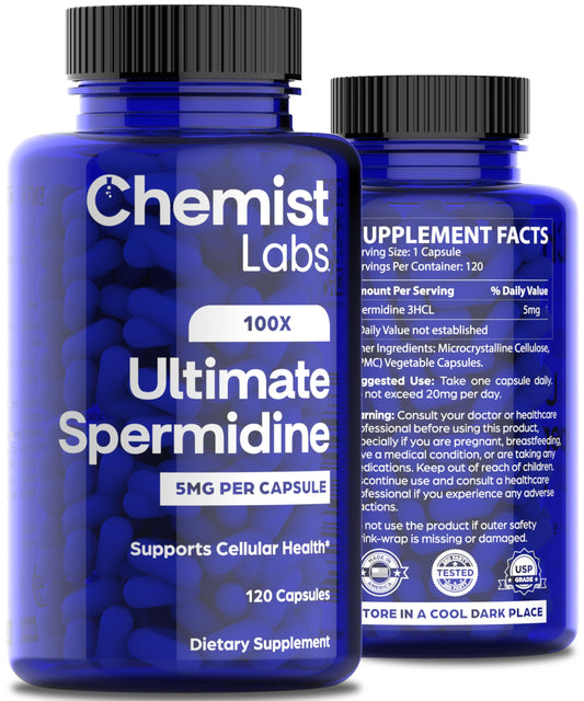 Chemist Labs Spermidine bottle with front label