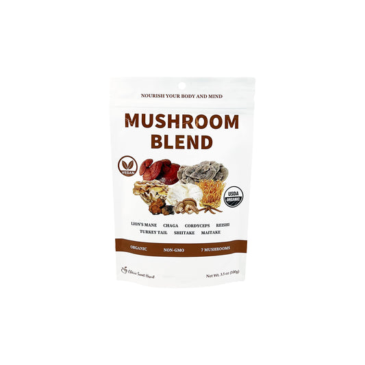 Front label of Cherie Sweet Heart 7 Mushroom Extract Powder