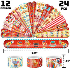 Cherisnowy 24 slap bracelets durable wrist wear for playtime