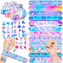 Cherisnowy mermaid tattoos in bright colors for party fun.