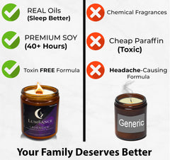 Natural ingredients: soy wax and essential oils