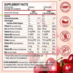 Cherry-flavored vegan iron gummies