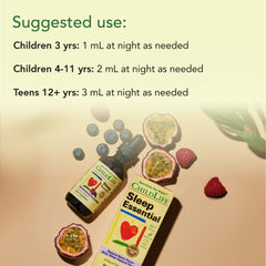 Child at bedtime with Sleep Essential product scene