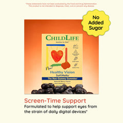 Product packaging with CHILDLIFE Healthy Vision SoftMelt Gummies