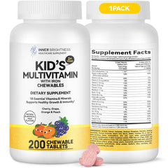 Chewable vitamins for kids in a mixed fruit flavor, designed for easy consumption