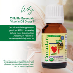 USDA Organic seal on CHILDLIFE Vitamin D3 Drops