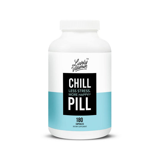 Chill Pill bottle on white background