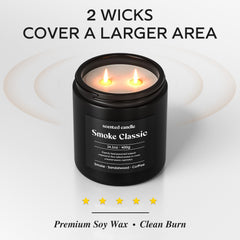 Close-up of CHILLFLAME candle label detail