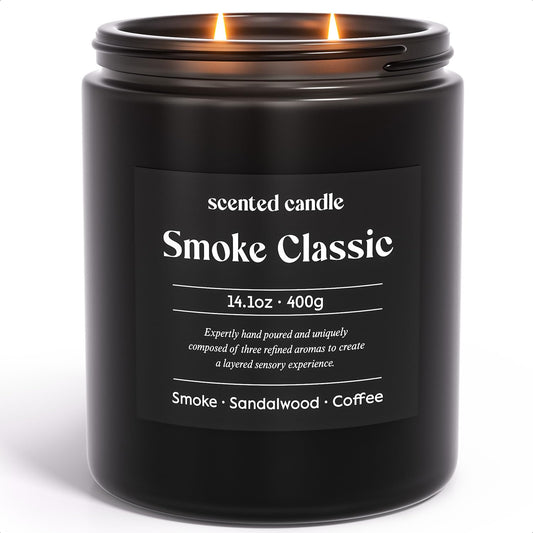 CHILLFLAME candle for men, 14.1 oz, dual-wick, front view