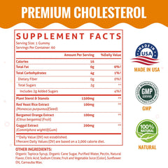 Front view of ChiQwench berry-flavored cholesterol gummies packaging