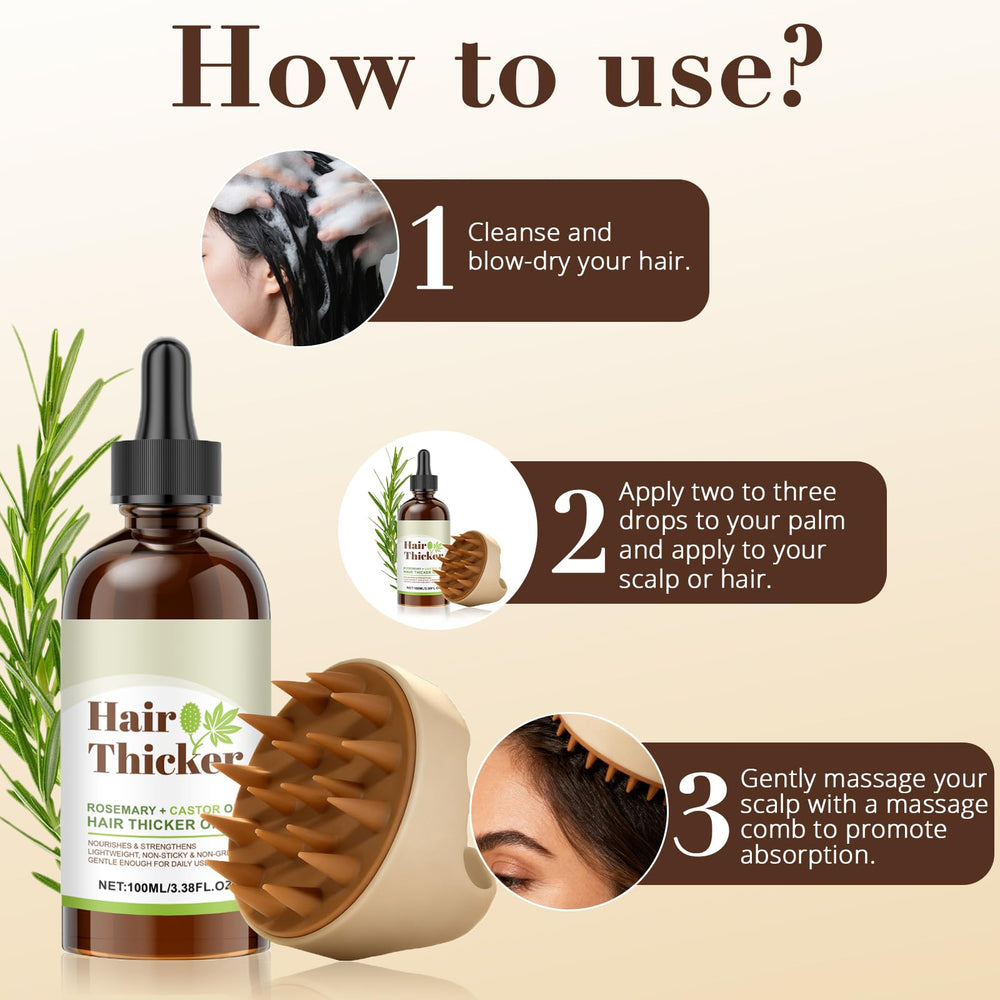 ChLNDalin daily hair care routine setup with bottle and massager for easy hydration