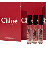 Chloe L'eau De Parfum Intense sample set ready for travel and testing.